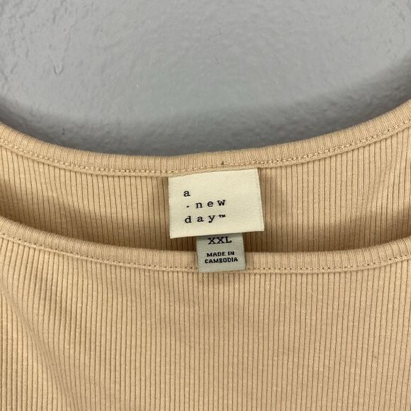 A New Day Peach Crew Top High Low Dress Size XXL - Picture 2 of 9